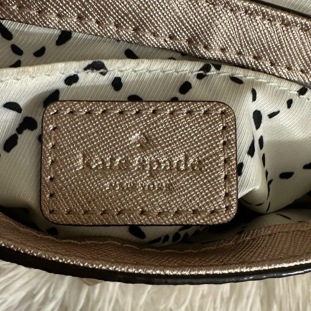Kate Spade Sally Newbury Lane 100% Leather Crossbody Bag In Rose-gold - NWOT